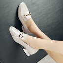 ローファー レディース 牛革 ソフトレザー スクエアトゥ フラット底 ぺたんこ スリッポン 春秋 カジュアル 普段使い 大きいサイズ 英国風 ブラック アプリコット ベージュ