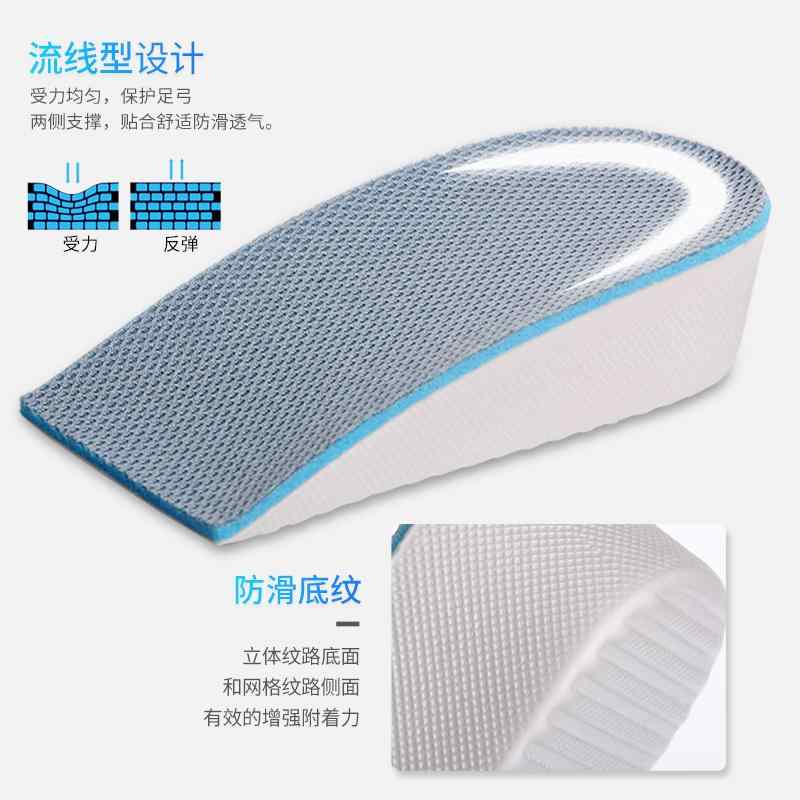 インソール 男女兼用 スポーツ 運動用 シークレットインヒール 身長アップ 脚長効果 通気性 メッシュ ..