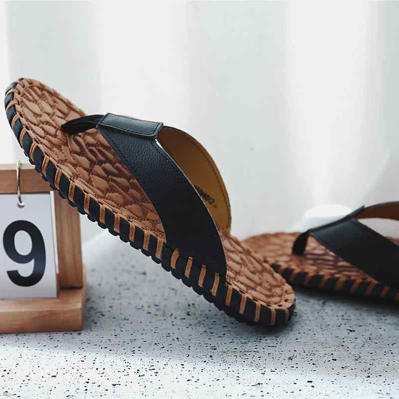 ビーチサンダル メンズ トングサンダル 革 牛革 防水 滑り止め ソフトソール 夏 普段使い リラックス 海水浴 アウトドア カジュアルサンダル ブラック ホワイト