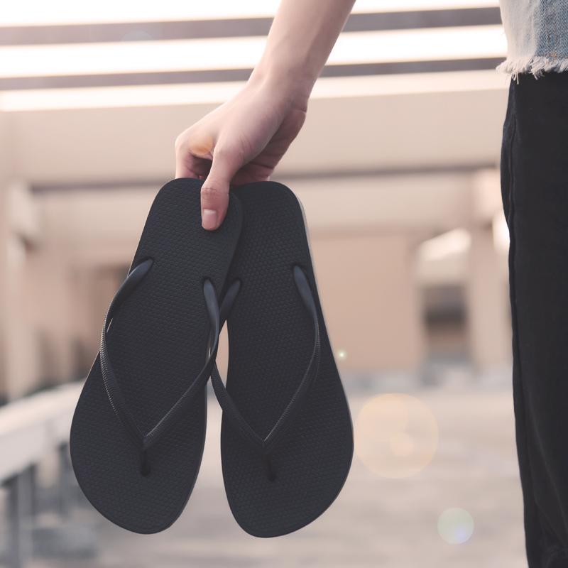 サンダル メンズ カップル ブラック ビーチサンダル トングサンダル 外履き 滑り止め フラットヒール 夏 おしゃれ ゴム底 アウトドア デイリー