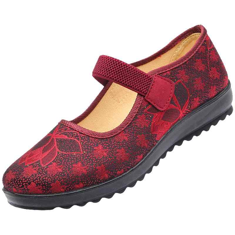 シューズ レディース シニア ウォーキング 散歩 キャンバス スリッポン 浅履き ラウンドトゥ ローカット 軽量 快適 ゴムバンド バイカラー 普段使い カジュアル ワインレッド ブラウン