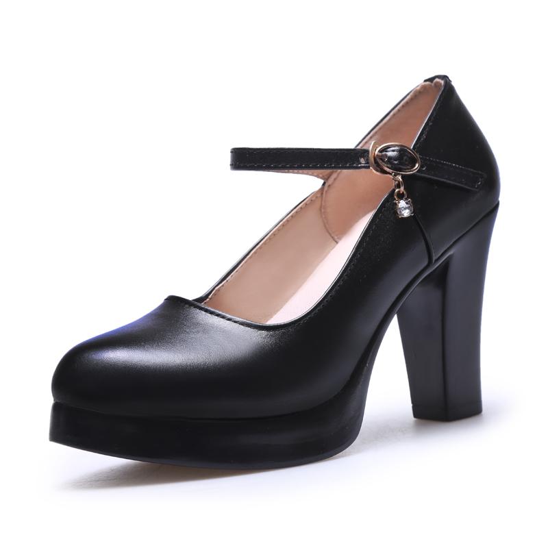 パンプス レディース 革ソフト牛革 レトロ クラシック 太ヒール チャンキーヒール 安定感 ラウンドトゥ ワンストラップ チャイナシューズ デイリー