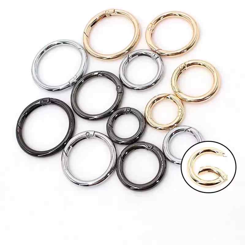 バッグパーツ レディース 金具 スプリングリング 開閉式リング 丸型フック ハート型フック 留め具 DIY ..