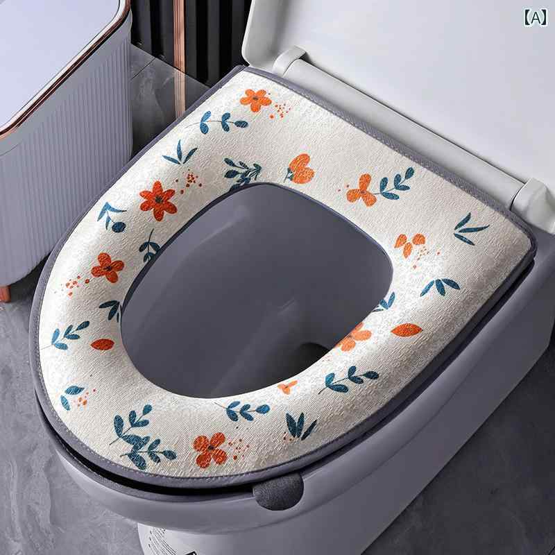 便座カバー 家庭用 トイレ用品 座面カバー 接触冷感 オールシーズン 厚手 ふんわり 洗える 衛生的 快適..