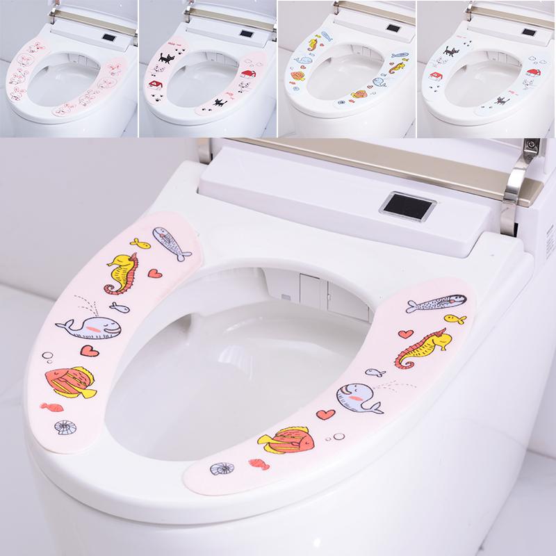 トイレ 便座カバー 貼るタイプ キャラクター 厚手 ふかふか もこもこ 防水 洗える 家庭用 汎用 便座シート カラフル 動物柄