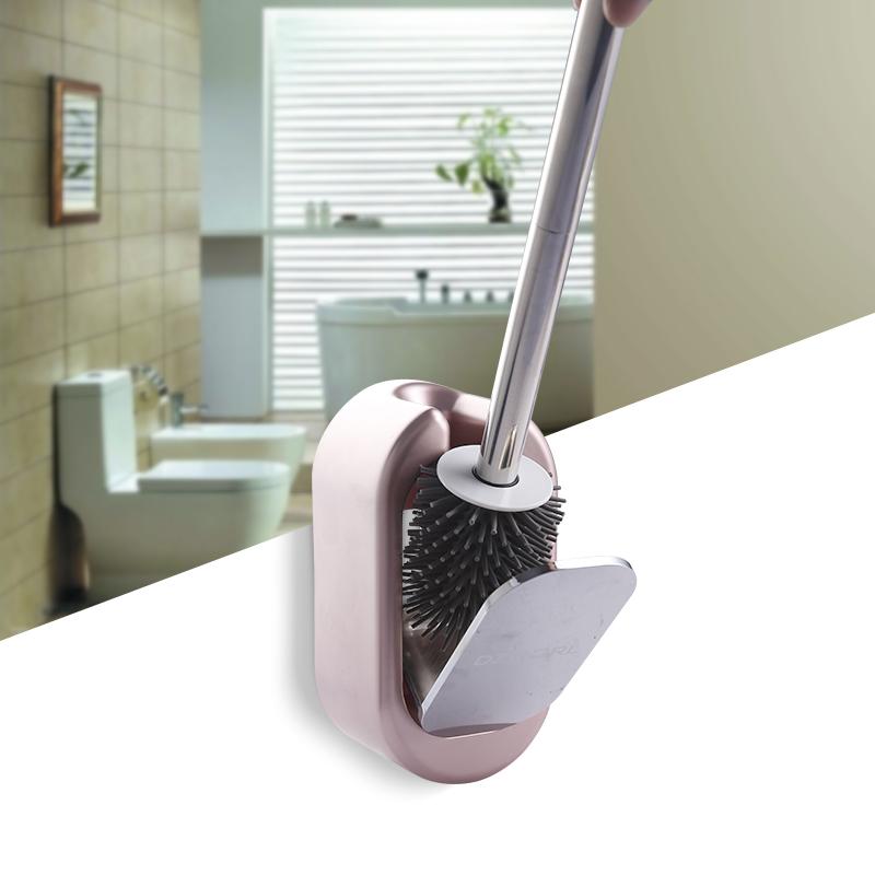 トイレブラシ 穴あけ不要 壁掛け式 収納ケース 家庭用 ホテル用 長柄 ロングハンドル 便器用 隅々まで..
