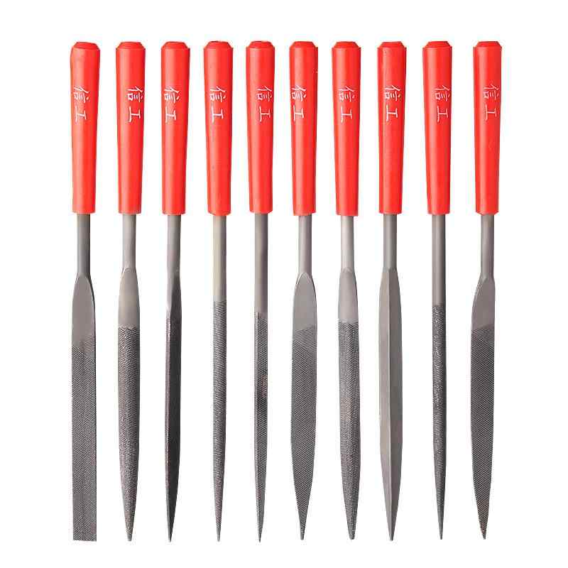 ヤスリ ミニヤスリセット 炭素鋼 木工 金属用 整形 研磨 仕上げ工具 三角 丸 扁平 半円 多種形状 中目 ..