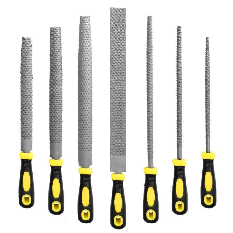 木工ヤスリ 粗目 高炭素鋼 半丸形 平形 円形 木材加工用 研磨ファイル DIY ホビー 面取り 硬木材 工具