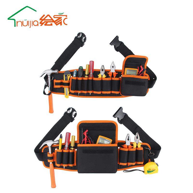 工具腰袋 電工用 ツールポーチ キャンバス製 厚手 多機能 道具入れ 耐久性 撥水 大容量 小物収納 建築 ..