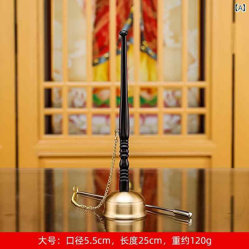 仏具 仏教用品 法器 鳴り物 銅製 引磬 木魚 鈴 ストレートハンドル 伝統的 荘厳 レ...