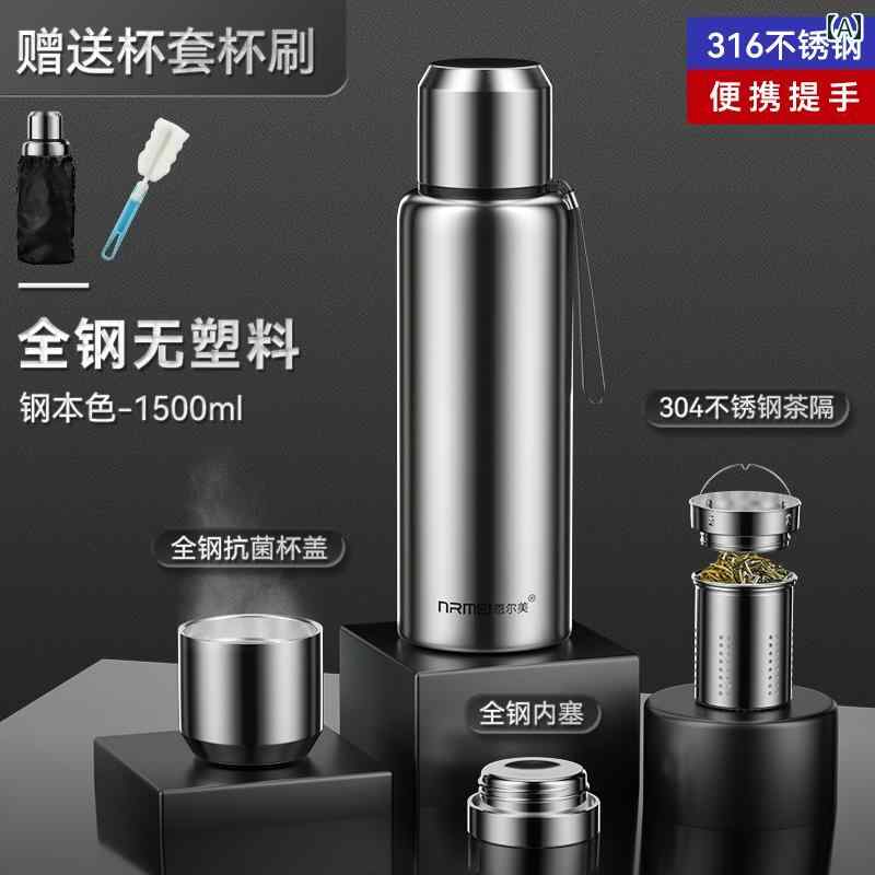 ステンレスボトル メンズ 316ステンレス鋼 大容量 真空二重構造 長時間暖かい アウトドア スポーツ 旅..