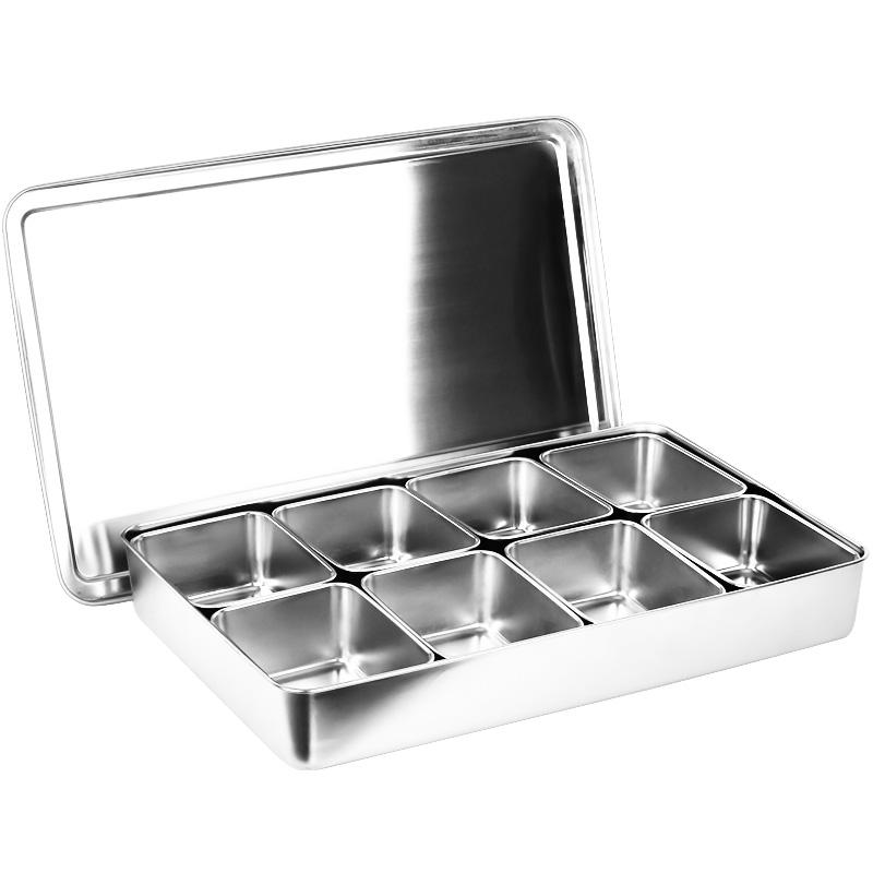 調味料入れ ステンレス スパイスボックス 調味料ポット 蓋 厚手 非磁性 角型 丸型 業務用 家庭用 キッ..