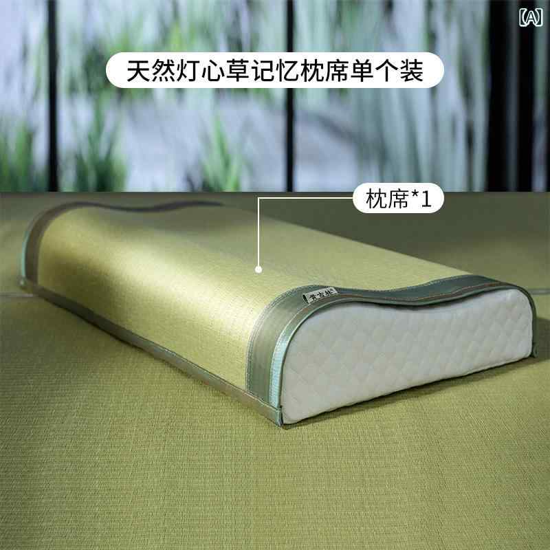 枕パッド 夏 接触冷感 ひんやり い草風 低反発枕 シングル 丸洗い 通気性 さらさら 快適 快眠