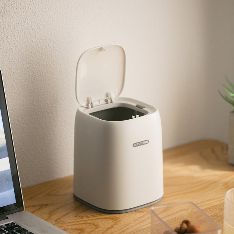 ゴミ箱 レディース 北欧風 ミニ 小型 かわいい プッシュ式 蓋つき デスクトップ オフィス 卓上 ダスト..