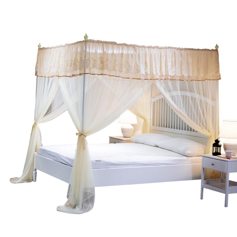 蚊帳 プリンセス 宮廷風 メッシュ 家庭用 三面開き クラシック 安眠 防虫 ベッド用 幅広いサイズ ホワ..