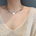 ネックレス レディース チタン鋼製 耐変色 ハートモチーフ シンプル 個性的 レトロ ロングネックレス 上品 エレガント