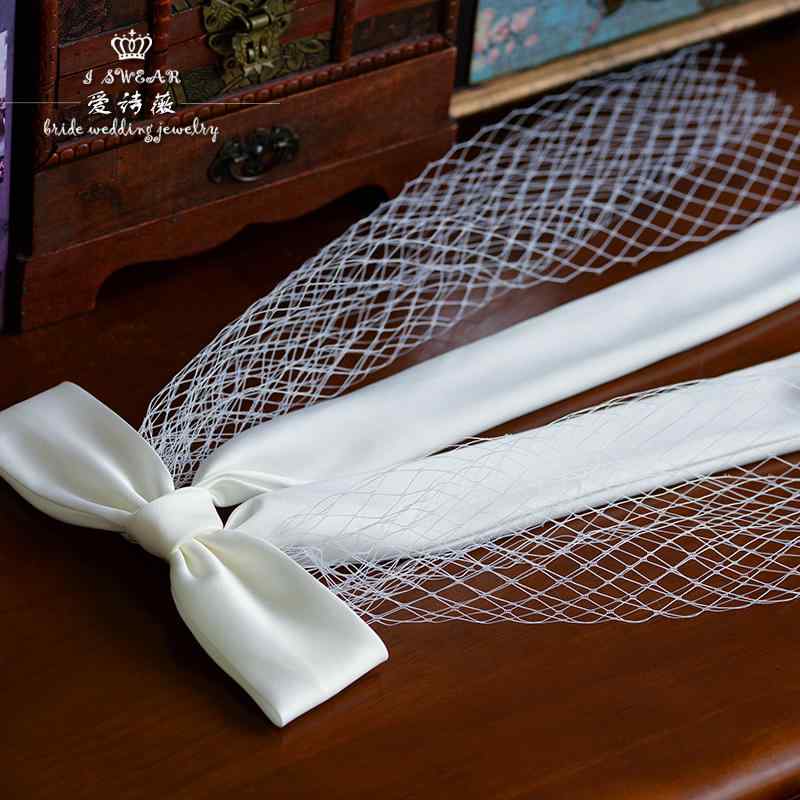 髪飾り リボン チュール ハンドメイド 花嫁 ブライダル ウェディング 前撮り ロケーションフォト 結婚..