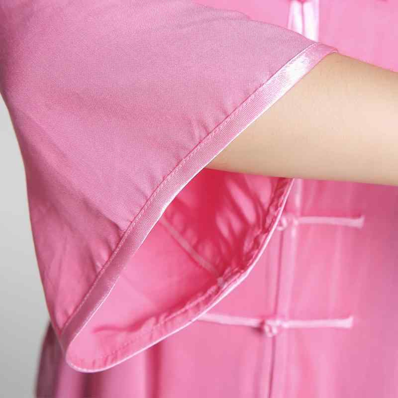 太極拳ウェア レディース 女性用 綿混 半袖 七分袖 長袖 春夏 ゆったり 練習着 稽古着 エレガント 通気..