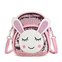 鞄 キッズ 女の子 ショルダーバッグ 斜めがけバッグ うさぎ スパンコール かわいい プリンセス 韓国スタイル おしゃれ ポシェット 幼児 園児用 小物 カラフル