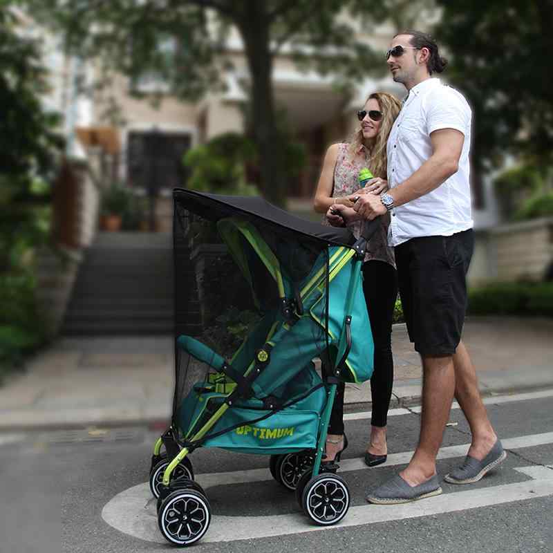 ベビーカー ベビー 日よけ サンシェード UVカット 紫外線対策 蚊帳 モスキートネット 虫よけ 防虫 汎用 乳母車 バギー ブラック グレー 春夏
