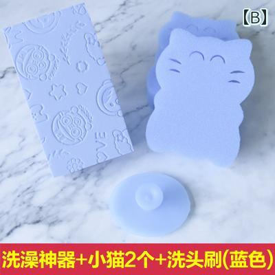 フロントップ楽天市場店のバス用品 ベビー キッズ スポンジ シリコン シャンプーブラシ 垢すり ボディウォッシュ 頭皮ケア 赤ちゃん 子供 全身用 レッド イエロー ブルー｜アングル3