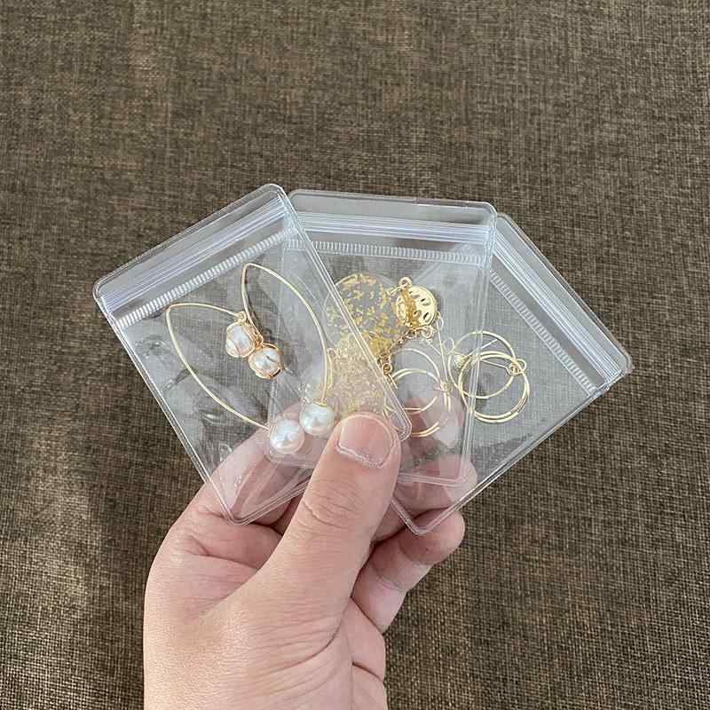 アクセサリー収納袋 PVC製 透明 ジュエリーポーチ ネックレス イヤリング ピアス 耳飾り 仕分け 小物入..