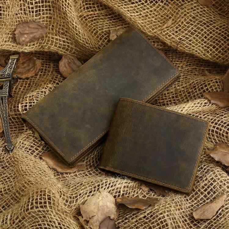 楽天フロントップ楽天市場店財布 メンズ 長財布 縦型 クホースレザー 革 牛革 シンプル 大容量 レトロ ビジネス ウォレット 多機能 札入れ 小銭入れ カード入れ多数 ファスナーポケット