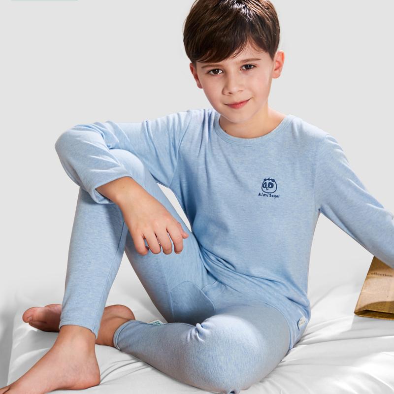 インナーウェア キッズ 男の子 女の子 暖かい 肌着 上下セット 綿 コットン 吸湿速乾 通気性 快適 部屋着 ルームウェア カジュアル 春秋