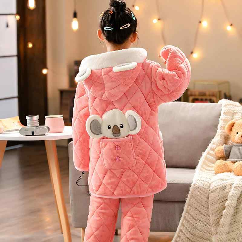 パジャマ 子供 キッズ ジュニア ベビー 女の子 男の子 秋冬 フランネル 厚手 裏起毛 三層綿 ポリエステル 暖かい あったか 快適 普段使い ルームウェア 部屋着