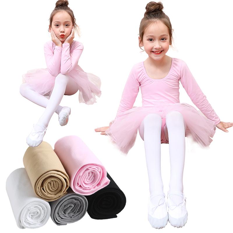 キッズ 女の子 ダンス バレエ タイツ レッスン 発表会 練習用 薄手 ホワイト ストッキング 連体型 伸縮性 ナイロン スパンデックス 動きやすい ソフトな肌触り