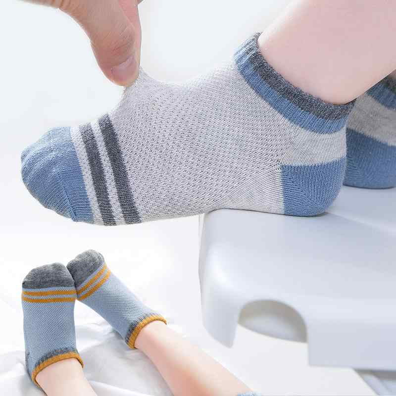 靴下 キッズ 子供 男の子 女の子 ベビー 学生 ショートソックス フットカバー くるぶし丈 綿混 メッシュ 薄手 通気性 春夏