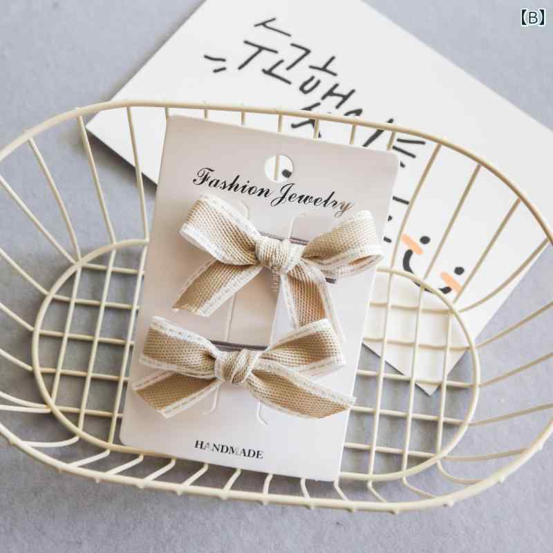 ヘアアクセサリー キッズ ベビー 女の子 手作り リボン ヘアクリップ ヘアピン 髪留め ペアセット かわいい プリンセス お嬢様 上品 ふんわり お出かけ 普段使い