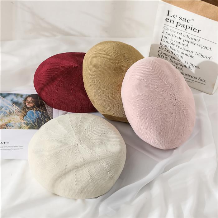 ベレー帽 レディース 春夏 薄手 通気性 麻 リネン 軽量 おしゃれ エレガント レトロ 八角形 画家風 無地 普段使い お出かけ 旅行 カジュアルスタイル 小物
