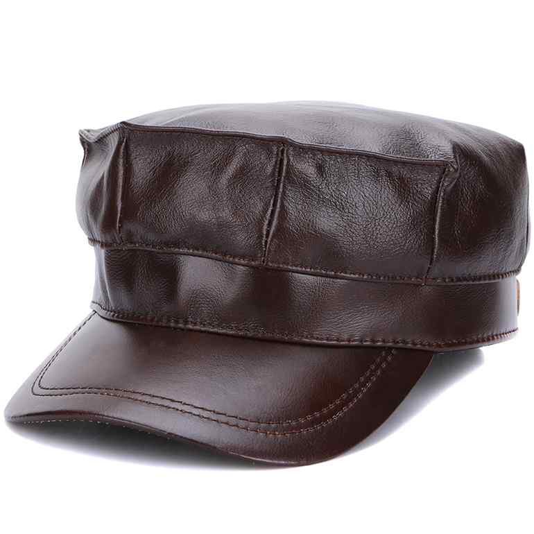 帽子 メンズ 秋冬 革 牛革 カジュアル キャスケット 八角帽 報童帽 画家帽 お出かけ用 ブラック ブラウン ダークブラウン