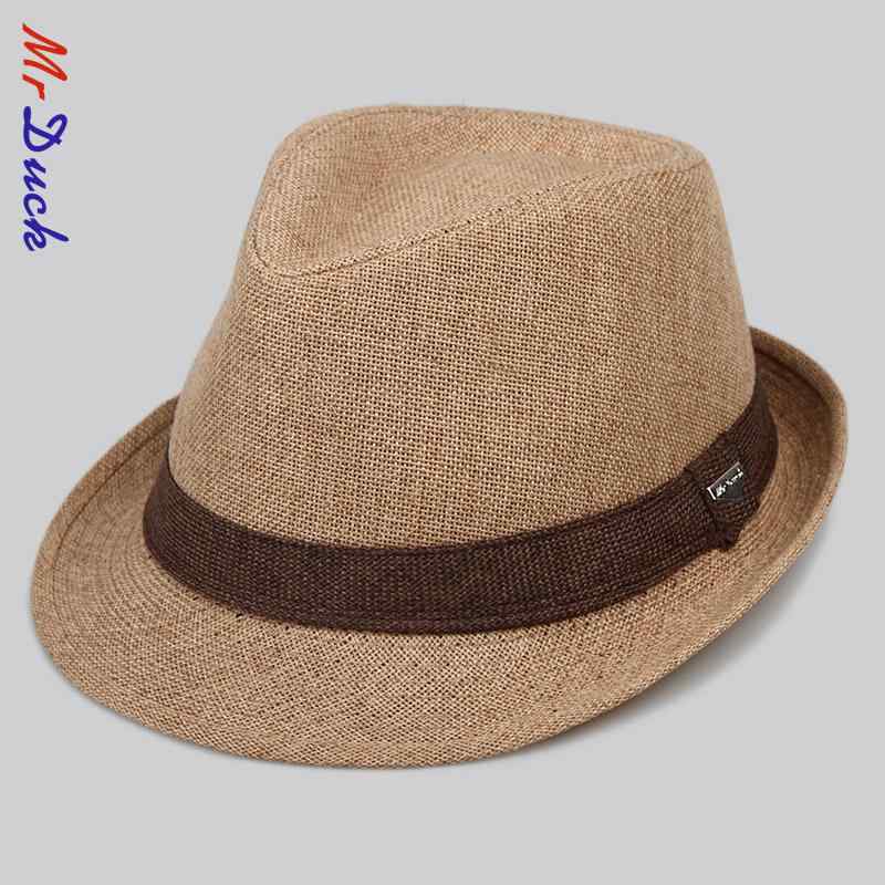 ハット ユニセックス 紳士ハット フェドーラハット ポリエステル ストローハット風 ワイドブリム UVカ..