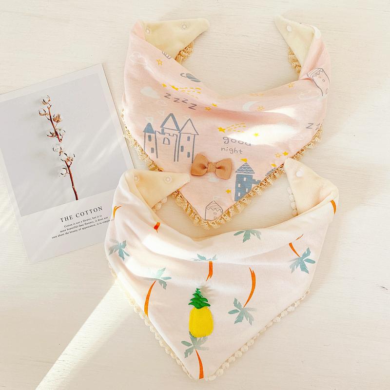 スタイ ベビー 幼児 裏起毛 三角巾 よだれかけ 厚手 秋冬 暖かい 防寒 赤ちゃん 乳幼児 0歳から5歳 ソフトな肌触り かわいい柄 2枚セット