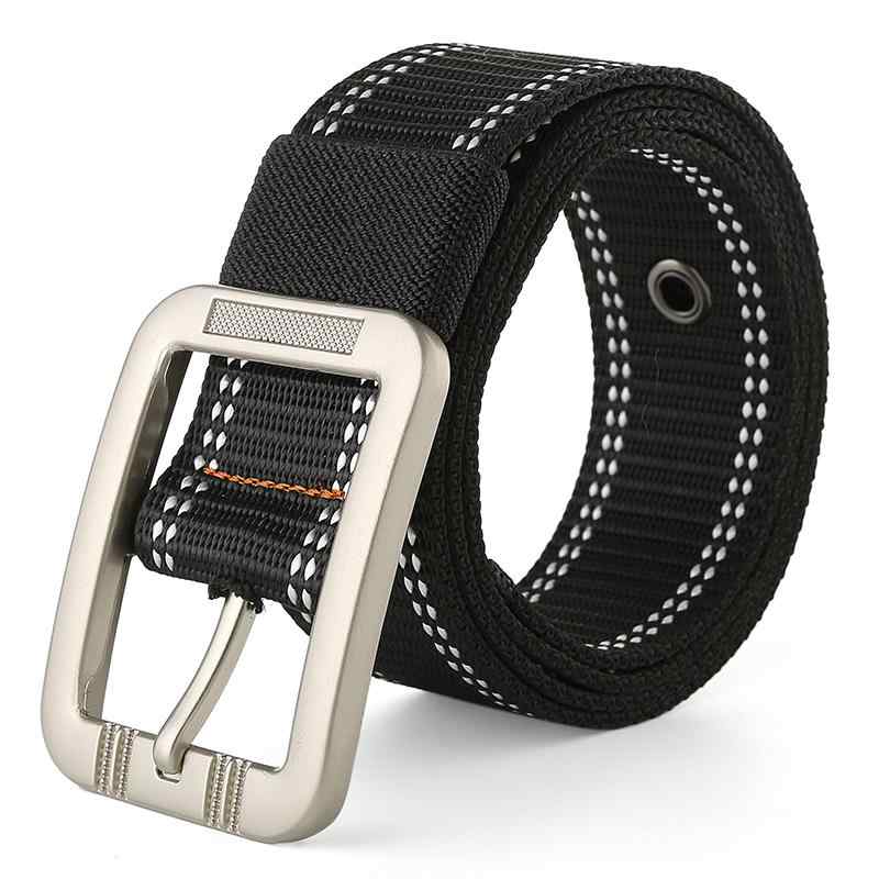 ベルト 男女兼用 ピンバックル キャンバス ジーンズ デニム カジュアル アウトドア スポーツ グリーン ..