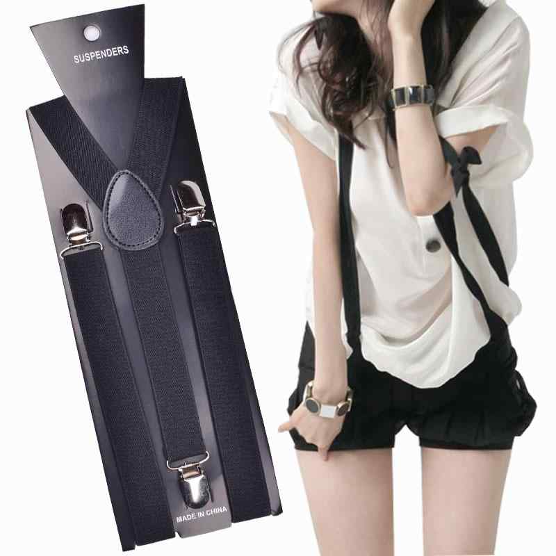 サスペンダー メンズ レディース 男女兼用 キッズ ジュニア 長さ調節 クリップ式 ボトムス用 かわいい カラフル 伸縮性 布製 フェイクレザー 大人