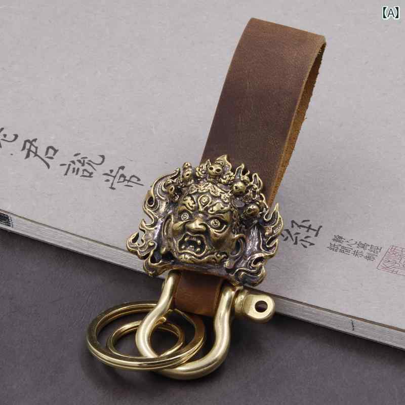 キーホルダー メンズ レディース 牛革 革 手作り 真鍮製 スマートキー 車用キー ウォレットチェーンフック 鍵 おしゃれ 普段使い カジュアル 多機能 ユニセックス プレゼント ギフト