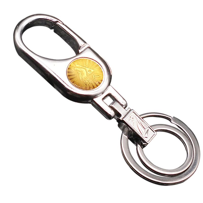 キーホルダー 男女兼用 カップル スマートキー 車用 大きめ 精巧 シルバー メタル製 おしゃれ キーリン..