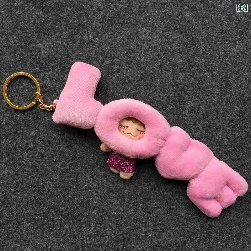 ぬいぐるみキーホルダー レディース 梨花ドール ソフト フェイクファー 車鍵用 バッグチャーム 鞄飾り かわいい おしゃれ マスコット
