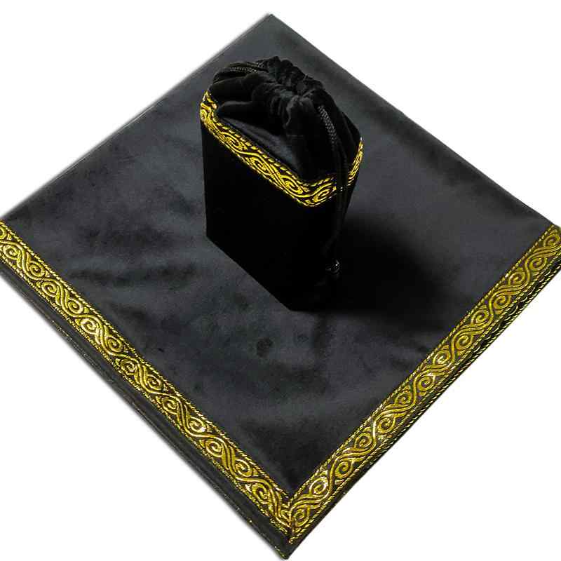 タロットクロス ベロア 専用巾着 ウェイト版 OHカード オラクルカード用 金縁 雷紋柄 タロット占い ボ..