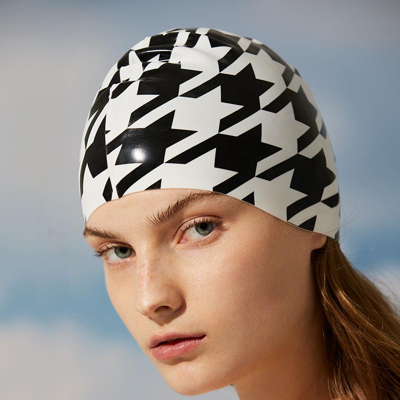 スイムキャップ レディース シリコン製 防水 耳保護 競技 締め付けない ゆったり ロングヘア 大きめサ..