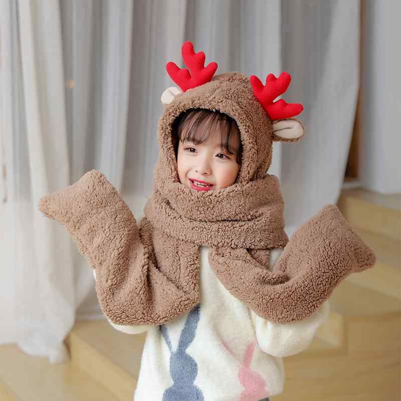 ・デザイン: 鹿角.毛玉・カラー展開: ベージュ.コーヒー.レッド.ホワイト.ブラック.グレー