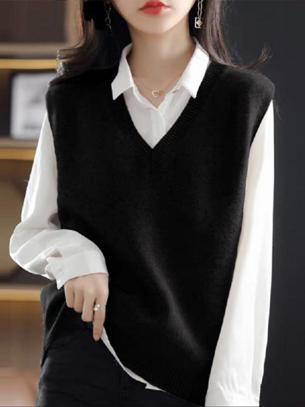 スタイル: ベーシック デザイン: リブ ネックライン: Vネック 着丈: 標準 柄: 無地 サイズ: XXL.M.L.XL カラー: ブラック.ライトアプリコット.キャメル