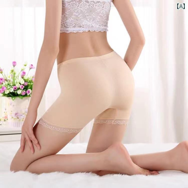 Other - パンツ レディース おしゃれ 大きいサイズ レース モダール 黒 白 インナー パンツ シームレス 薄手 通気性 ショート丈 見え防止