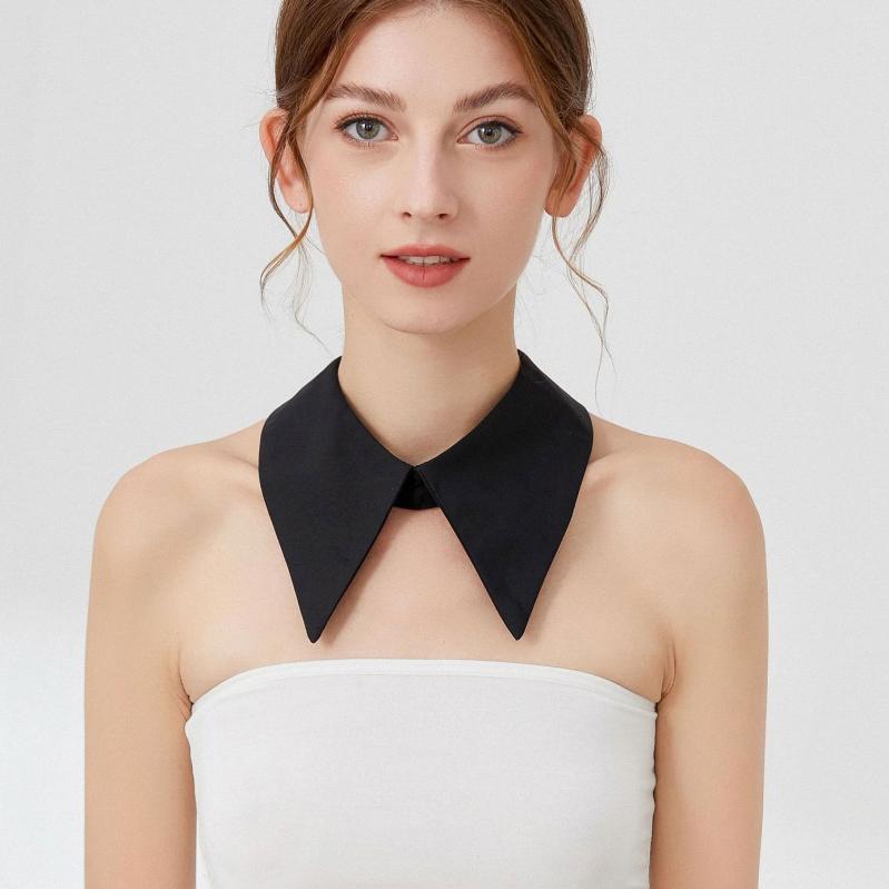 付け襟 シンプル レディース おしゃれ ワンポイント 小単襟 重ね着風 シャツカラー 襟元 コーデ 防寒 春秋冬 小顔効果