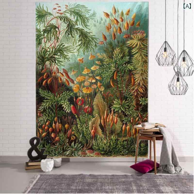 タペストリー 壁掛け 北欧風 長方形 玄関 リビング 客間 書斎 背景 装飾 インテリア 目隠し布 ポスター アート プリント おしゃれ ボタニカル柄