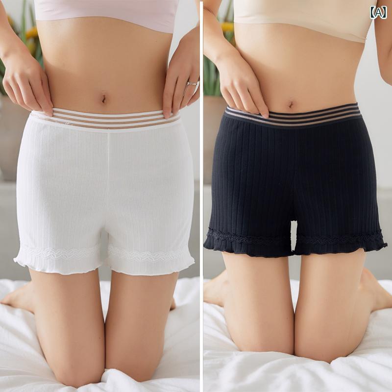 セーフティ ショーツ レース インナー パンツ レディース シンプル フェミニン おしゃれ フリル 花 女..
