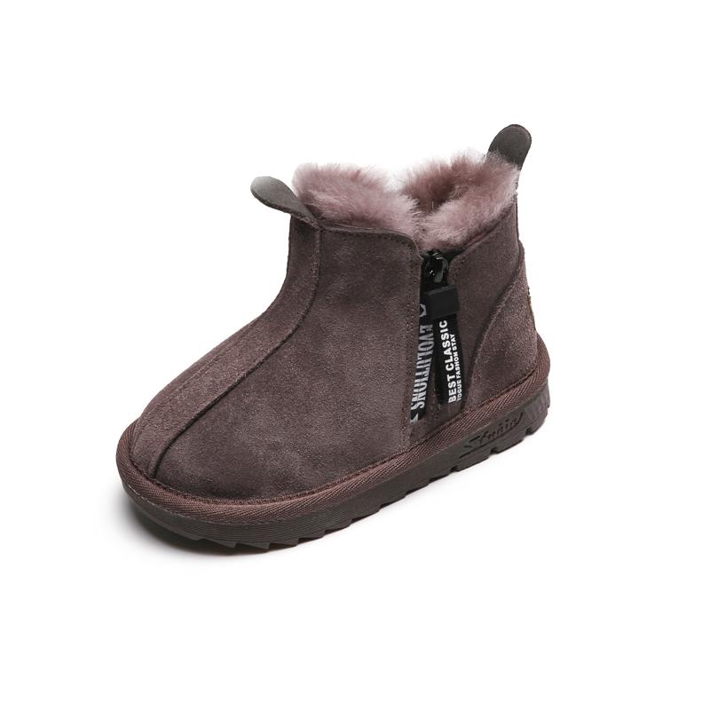 ブーツ キッズ 女の子 男の子 冬 ショート 革 裏起毛 厚手 もこもこ 防寒 ぬくぬく 靴